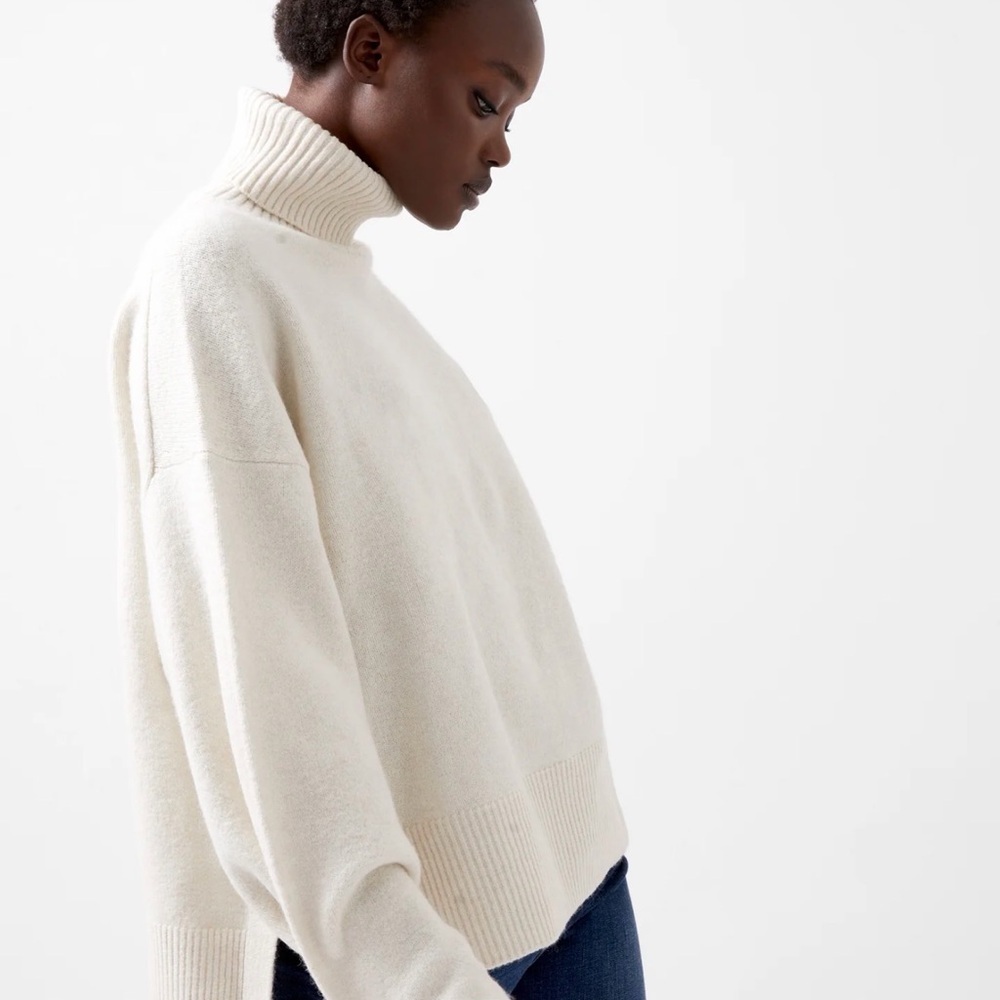French Connection Cream Cowl Neck Sweater - Picture 3 of 12